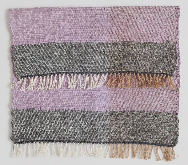 Loom-Woven Upcycled Fabric Small Area Rug - Colorful Accent (24.5" x 20") #9