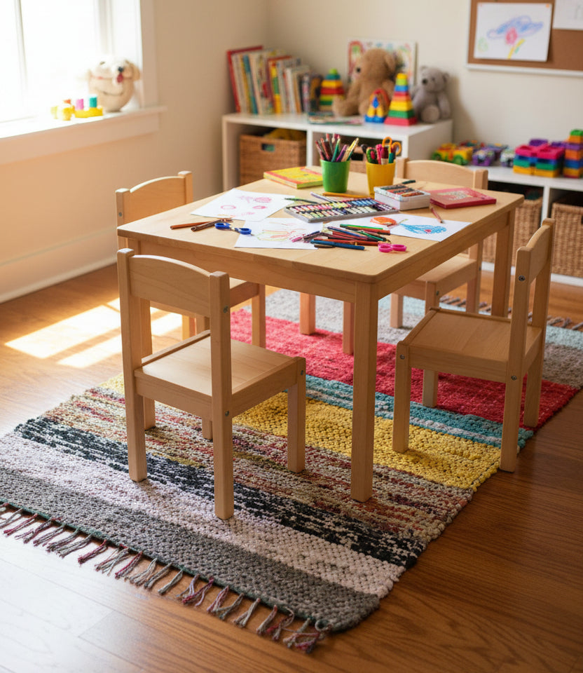 Loom-Woven Upcycled Fabric Area Rug - Colorful Entryway Runner (41.25" x 28")  #4