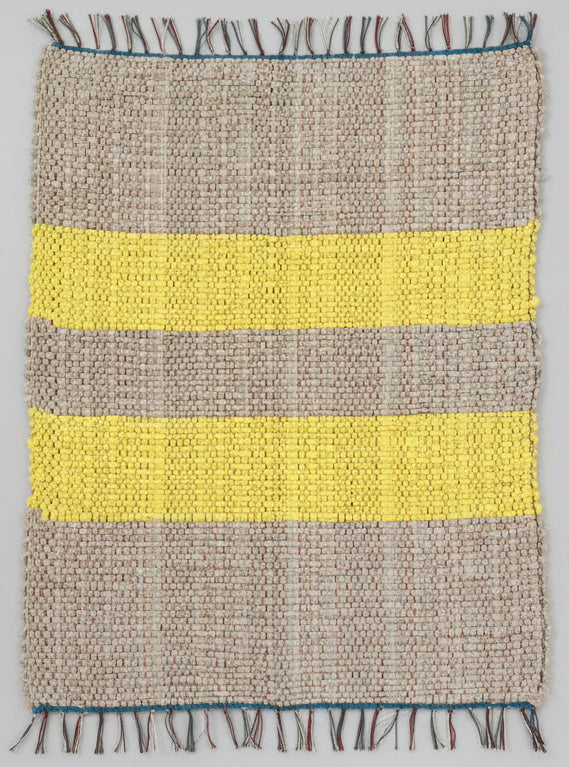 Loom-Woven Upcycled Fabric Area Rug - Colorful Accent Rug (34.5" x 28")  #7
