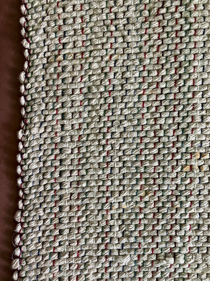 Loom-Woven Cord Area Rug - Off White Accent Rug (31.5" x 35")  #12