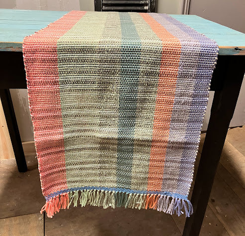 Loom-Woven Long Cotton Table Runner -(74"x15.25")#30