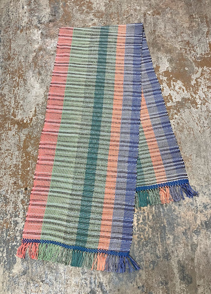 Loom-Woven Long Cotton Table Runner -(74"x15.25")#30