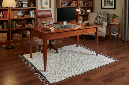 Loom-Woven Cord Area Rug - Off White Accent Rug (31.5" x 35")  #12
