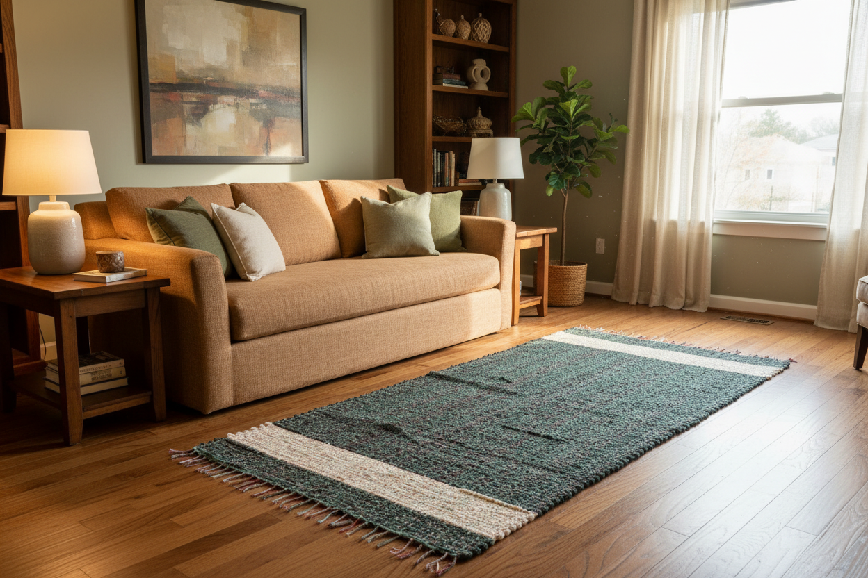 Heavyweight Loom-Woven Knitted Cord Area Rug (64" x 27")  #44