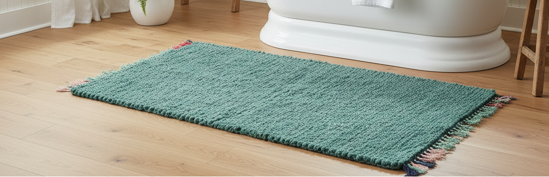 Loom-woven Soft & Fluffy Rug - Large Pet Mat or Bathroom Rug (48.5" x 33.5")  #52